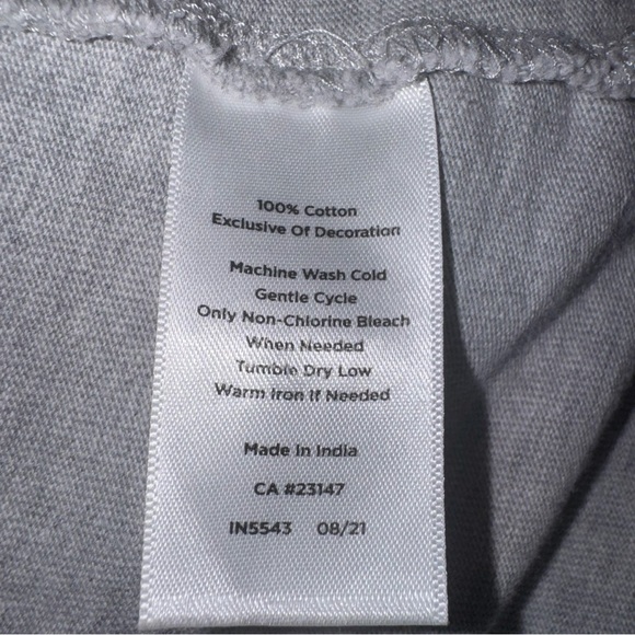 Talbots Reindeer Winter Sweater Gray Cotton Holiday Christmas Women L - Picture 5 of 7